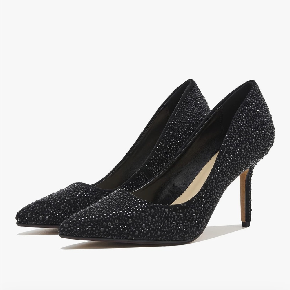 Charlies Black Studded Heels